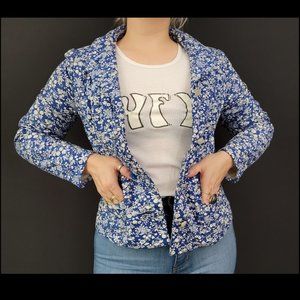 60s Ladybug Quilted Floral Blazer